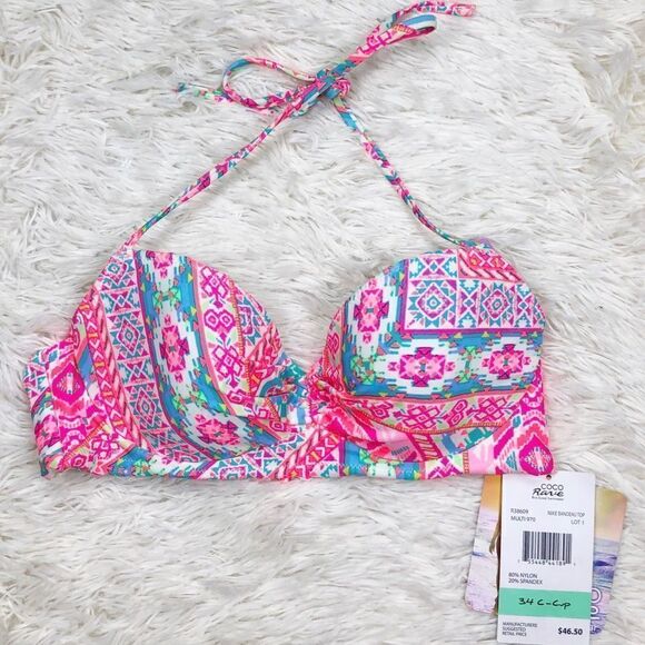 Coco Rave Nixie Bandeau Top Pink size 34C - Picture 2 of 7